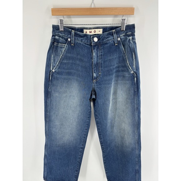 NWOT AMO Jocelyn Trouser Jeans Sz 27 (Meas 29) Wide Straight Leg MSRP $322 - Picture 6 of 16